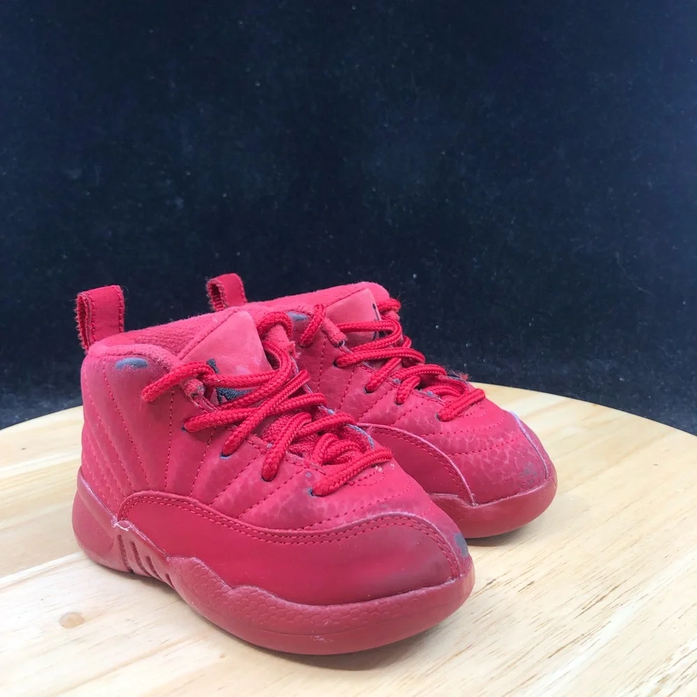 Nike Air Jordan 12 XII Retro TD Bulls Gym Red 850000-601 Shoes Toddler Size 10C - Picture 4 of 10